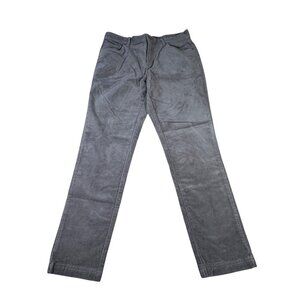 C&C California Gray Corduroy Pants Men's 38x32 Relaxed Straight Button & Zip Fly